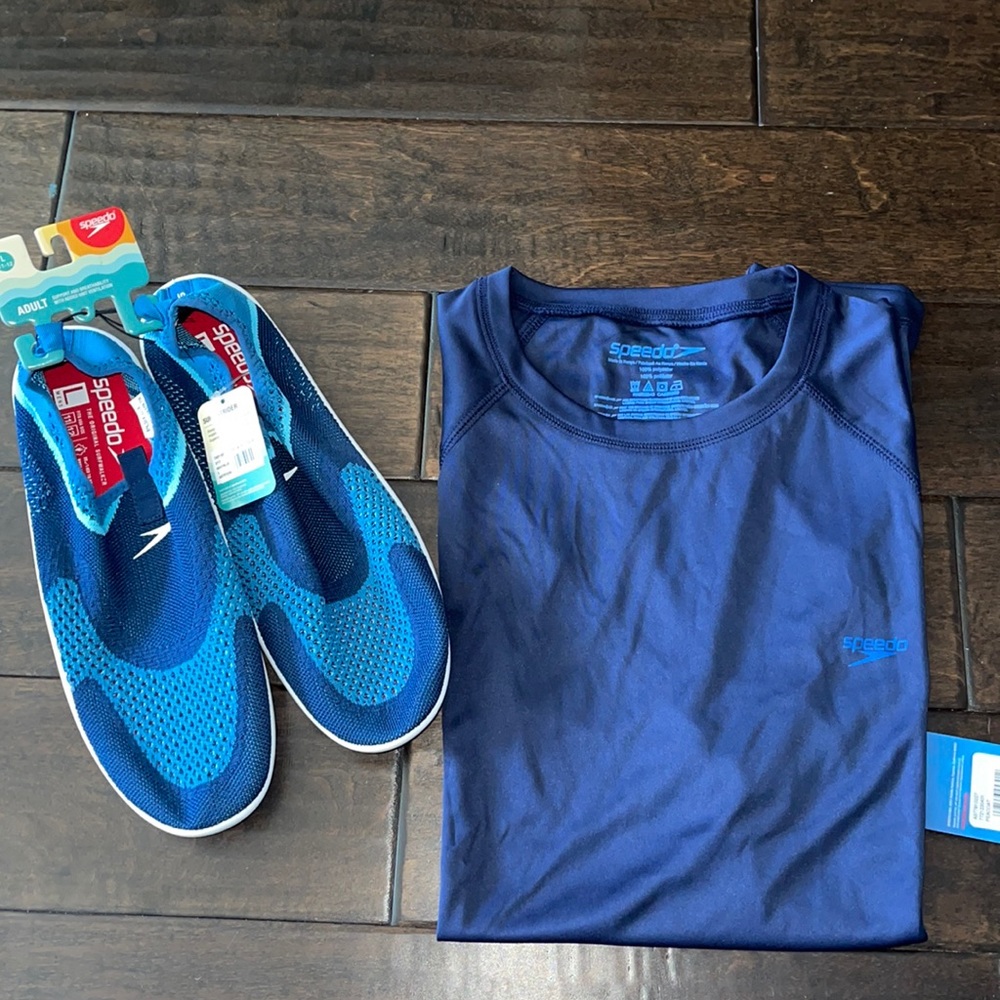 ❤️NEW!!!❤️ Bundled Speedo Swim Tee & Swim Shoes.